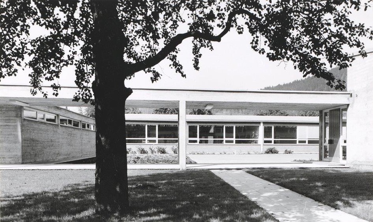 Karl Sillaber und C4_Foto C4 Architekten, Volksschule Nüziders, 1963