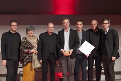 Preisträger "Haus obd´r Lech" | Bauherr: Clemens Schmölz | Architektur: HEIN Architekten
im Bild mit der Jury