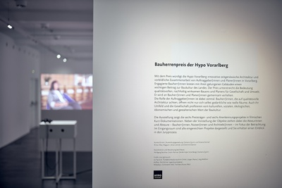 Ausstellung "Bauherrenpreis der Hypo Vorarlberg" im vai