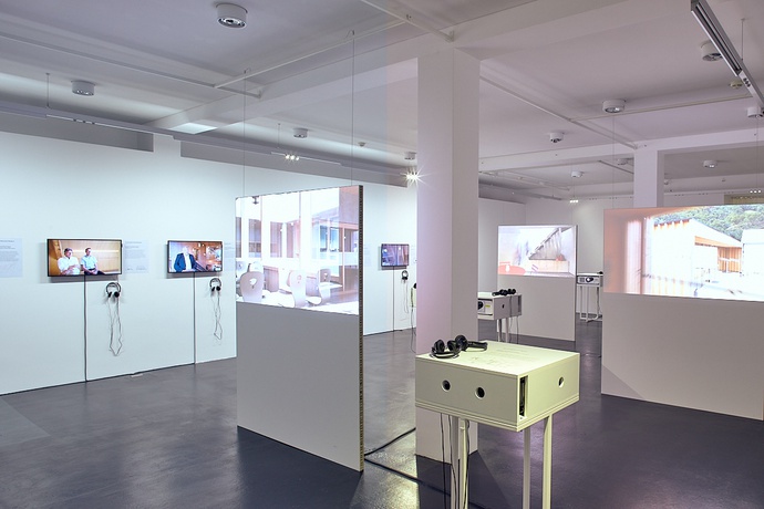 Ausstellungsansicht des Bauherr|innenpreises der Hypo Vorarlberg 2020, Foto © Darko Todorovic