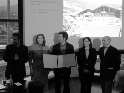 Preisverleihung "Auszeichnung des Landes Tirol für Neues Bauen 2004"