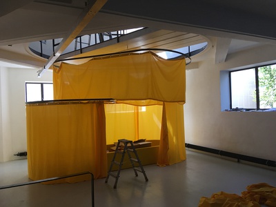 Ausstellungsaufbau "The Language of MVRDV"