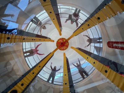 “Tonlift” volume by architect, engineer and artist Hans-Walter Müller for his exhibition ‘Ich habe die Schwerkraft schon verlassen’, 2022