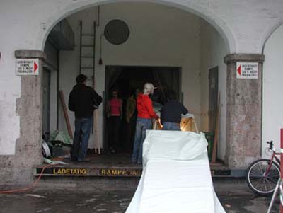 Marktplatz Architektur mit Barrampe