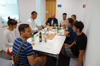 Zu Gast bei tragwerkspartner zt gmbh mit Weißwurst und Butterbrez'n!