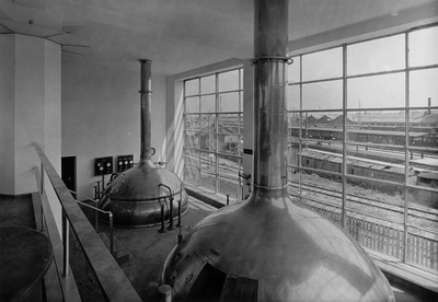 Sudraum mit Würz- und Maischpfanne, um 1931; Foto: Archiv Franz Peter Brasdauski