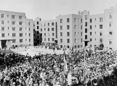 Opening of Harlem River Houses, New York City, 1937. Public Works Administration (PWA) Record, Everett Collection / Library of Congress (Control No. BSLOC_2013_8_129)