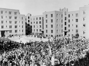 Opening of Harlem River Houses, New York City, 1937. Public Works Administration (PWA) Record, Everett Collection / Library of Congress (Control No. BSLOC_2013_8_129)