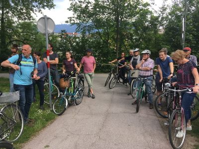 "Mit dem Fahrrad durch Innsbruck" - Radexpedition mit Uschi Schwarzl und dem Radkoordinator der Stadt Innsbruck