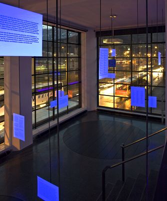 Blick in die Ausstellung "Architektur in Wörtern"