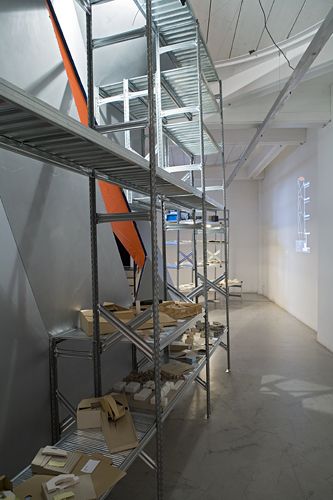 Blick in die Ausstellung "Rainer Pirker: architeXtures" im aut