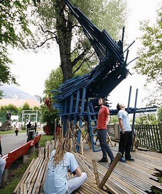 Die neuen Ansichtsexemplare im Waltherpark – Letzte Vorbereitungen für das Konzert im "Stadtelefant"