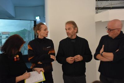 Pressegespräch zur Ausstellung "Steine zwischen den Fronten" mit Melanie Hollaus, Christoph Lammerhuber und Günter Richard Wett