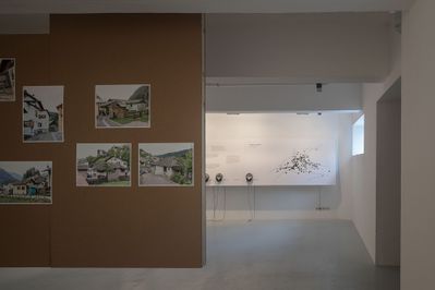 Blick in die Ausstellung "Walter Niedermayr: Koexistenzen" im aut
