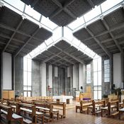 Johann Georg Gsteu, Seelsorgezentrum Oberbaumgarten, Wien, 1960–65, © Nikolaus Schletterer