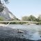Anerkennung des Landes Tirol für Neues Bauen 2020: Martinsbrücke bei Zirl – Geh- und Radwegbrücke über den Inn, Zirl, 2015 – 2019 (Architektur: Hans Peter Gruber, Tragwerksplanung: Thomas Sigl)