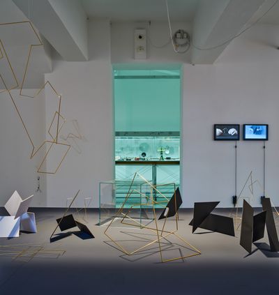 Blick in die Ausstellung "Franco Clivio: Manifolds"