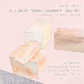 Arbeiten mit Mauerblümchen-Hintergrund
