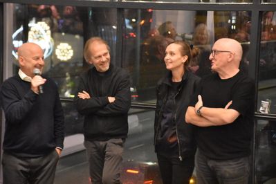 Eröffnung der Ausstellung "Steine zwischen den Fronten" mit Arno Ritter, Christoph Lammerhuber, Melanie Hollaus und Günter Richard Wett