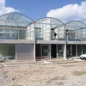 Wohnbau von Anne Lacaton & Jean Philippe Vassal
während der Bauzeit, Sommer 2004