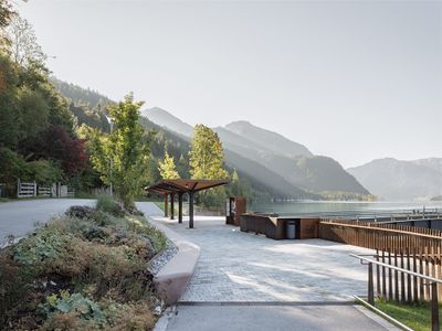 Schiffsanlegestellen Pertisau und Scholastika, Pertisau am Achensee und Achenkirch am Achensee, 2023 – 2025 (Architektur: ao-architekten)