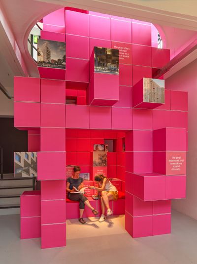 Blick in die Ausstellung im aut