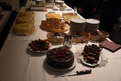 Das ausgezeichnete Nachspeisenbuffet