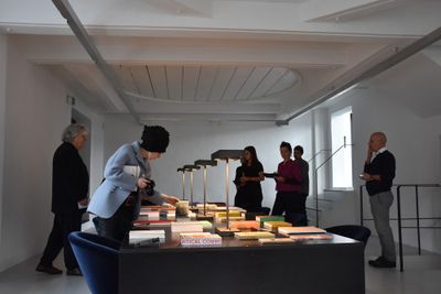 Pressegespräch zur Ausstellung "Lars Müller: Bücher bauen"