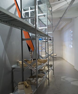 Blick in die Ausstellung "Rainer Pirker: architeXtures" im aut